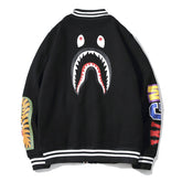 BAPE Baseball Embroidered Cartoon print jacket #09